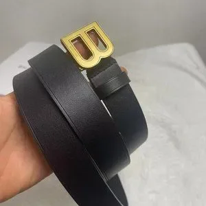 2.8 cm Balenciaga Black Leather Belt with Gold B Buckle Size 105/42 Leather belt Balenciaga Black size 100 cm in Leather - 38162423 main image 4